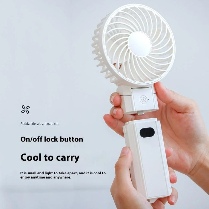 RD10 Handheld Foldable Fan Summer Cooler with Power Bank Function - White - 7