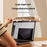 F81 Clip On Computer Fan USB Rechargeable Desk Cooling Fan for Office Home - White - 6
