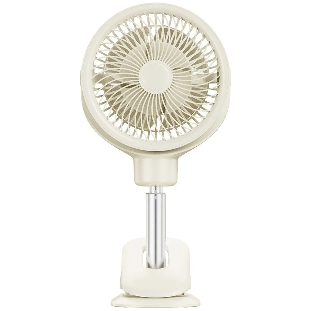 RD12 Clip On Desk Fan Rechargeable Telescopic Floor Fan Rotation Design Summer Cooler - 1
