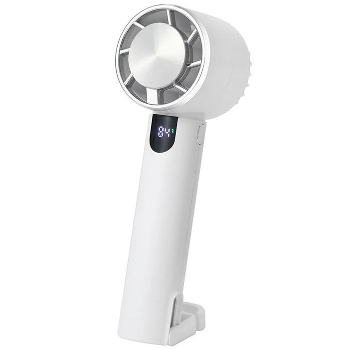U26 Handheld Desk Mini Fan Strong Airflow Cooling Fan Rechargeable Summer Cooler - White - 1