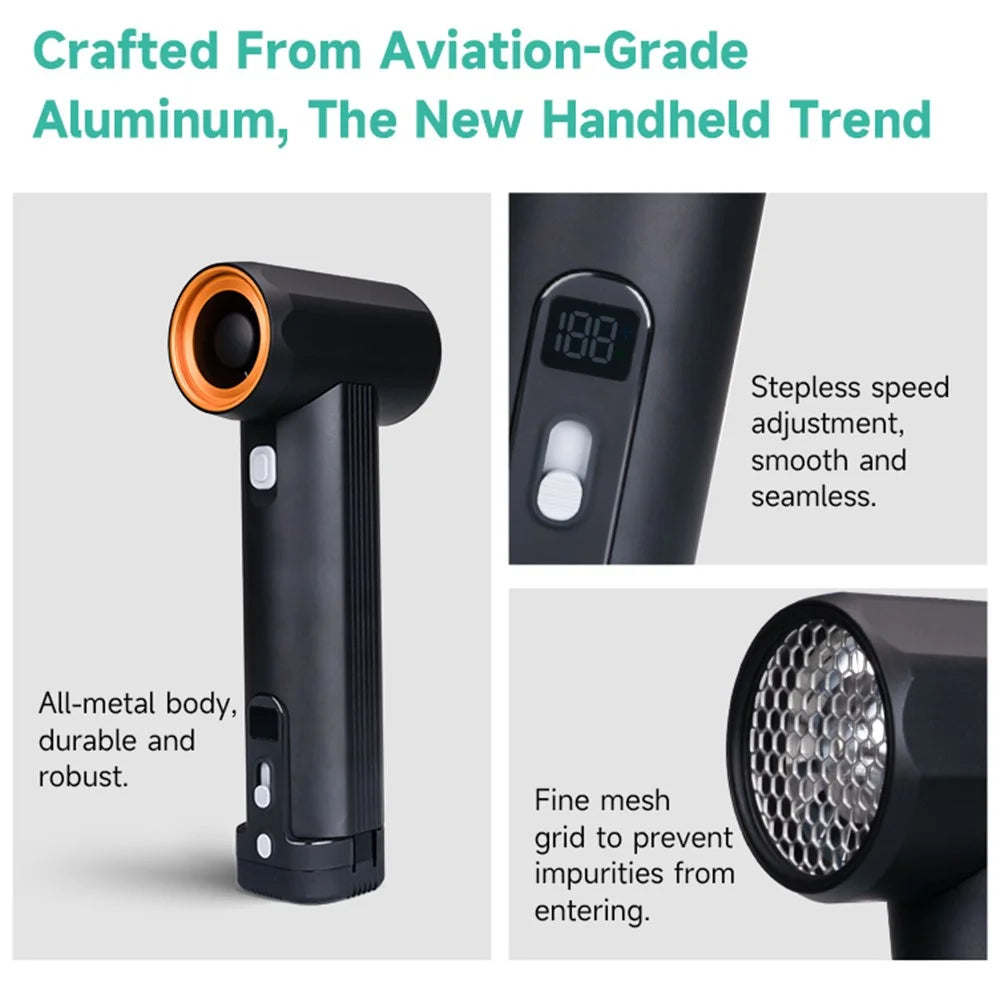 KICA Jet Fan MAX Handheld Turbine High Speed Fan Aluminum Alloy Powerful Cordless Fan Dust Removal Water Snow Blower - 7