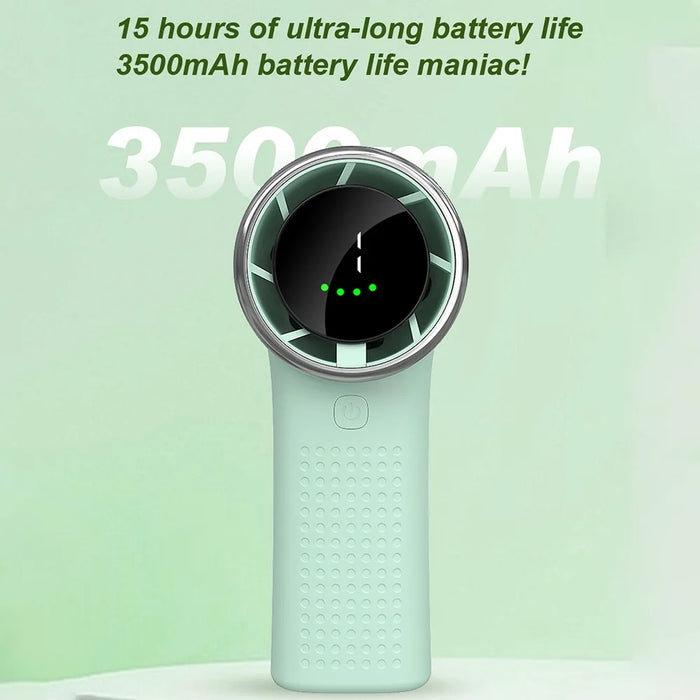 A8 5-Speed Handheld Turbo Fan USB Rechargeable Summer Portable Cooling Fan - White - 3