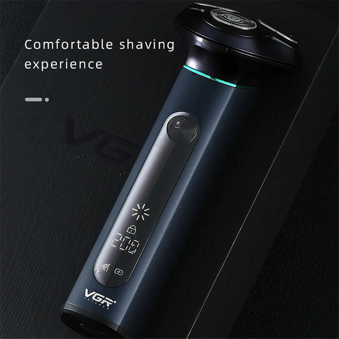 VGR V-310 USB Rechargeable Smart Electric Shaver LCD Digital Display Three-head Floating Razor - 3