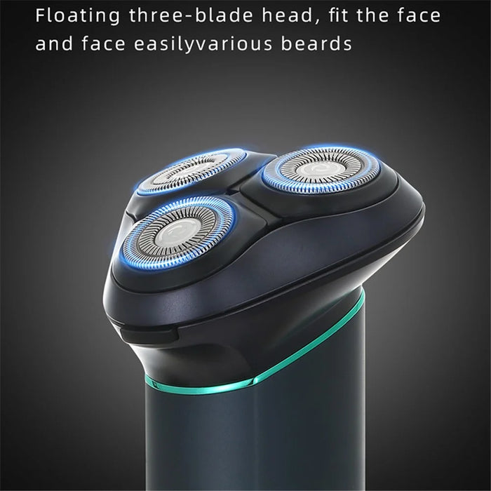 VGR V-310 USB Rechargeable Smart Electric Shaver LCD Digital Display Three-head Floating Razor - 5