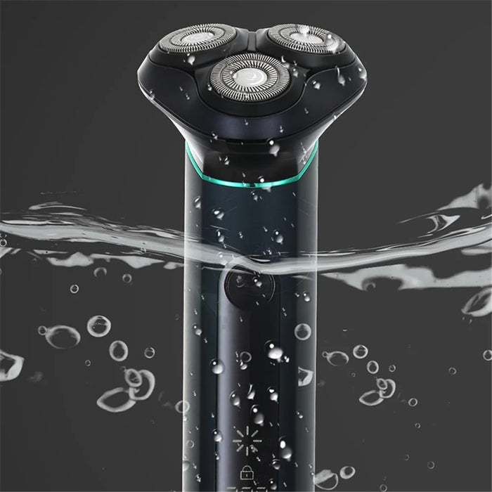 VGR V-310 USB Rechargeable Smart Electric Shaver LCD Digital Display Three-head Floating Razor - 6