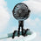 Portable Mini Octopus Fan Baby Stroller USB Rechargeable Flexible Tripod Stand Folding Fan - Black - 2