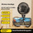 Portable Mini Octopus Fan Baby Stroller USB Rechargeable Flexible Tripod Stand Folding Fan - Black - 3