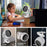 6 Gears Adjustable Clip On Bladeless Fan Rechargeable Desktop Fan ( Built In 3600mAh Battery ) - Milky White - 4