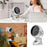 6 Gears Adjustable Clip On Bladeless Fan Rechargeable Desktop Fan ( Built In 3600mAh Battery ) - Milky White - 6
