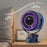 T30 Portable Desktop Fan 3600mAh USB Rechargeable Digital Display Clip-On Personal Fan 6 Speeds - Blue - 6