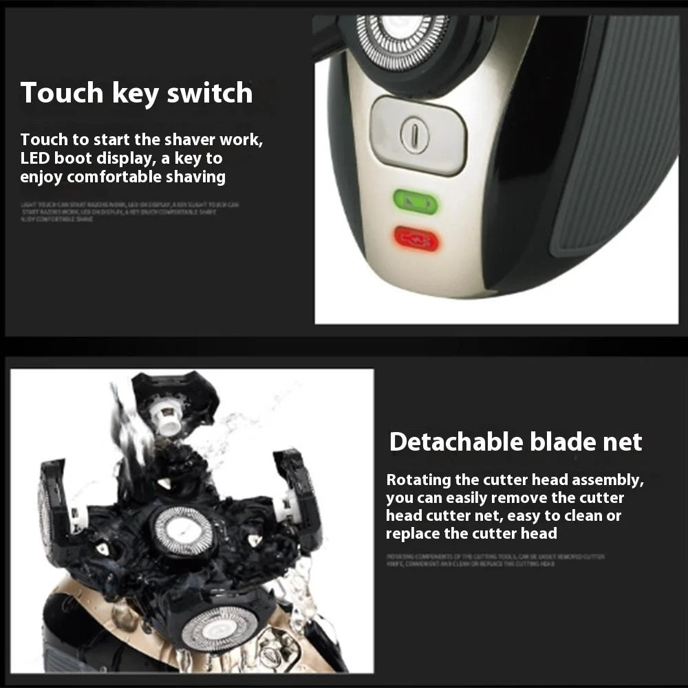 1800 5 in 1 Electric Shaver Full Body Washable Rechargeable Razor with 5 Heads - 7