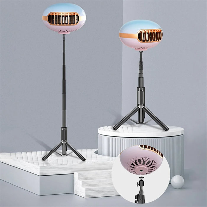 Stroller Portable Clip-on Fan USB Rechargeable Handheld Fan with Octopus Tripod - Candy Color - 5