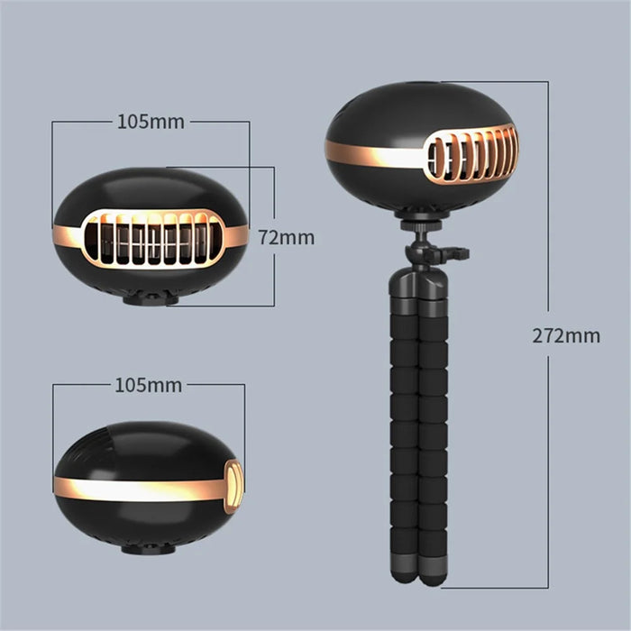 Stroller Portable Clip-on Fan USB Rechargeable Handheld Fan with Octopus Tripod - Candy Color - 6