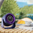 T30 Portable Desktop Fan with Base 6 Speeds Adjustable Summer Cooling Fan with Digital Display - Blue - 7