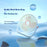 6 Inch Portable Table Fan USB Rechargeable Quiet Three Blades Desk Fan with Night Light - White - 3