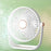 6 Inch Portable Table Fan USB Rechargeable Quiet Three Blades Desk Fan with Night Light - White - 5