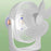 6 Inch Portable Table Fan USB Rechargeable Quiet Three Blades Desk Fan with Night Light - White - 7