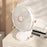 6 Inch Desktop Clip Fan with Atmosphere Light 6 Speeds USB Rechargeable Portable Fan - White - 3