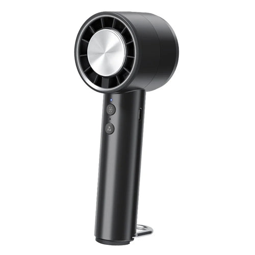 Handheld Cooling Fan USB Rechargeable Turbo Fan Portable High Speed Fan with Ice Compress Cooling Design - Black - 1