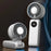 Digital Display Handheld Fan Folding Portable Cooling Fan 5 Speed Levels 4000mAh Battery - White - 2
