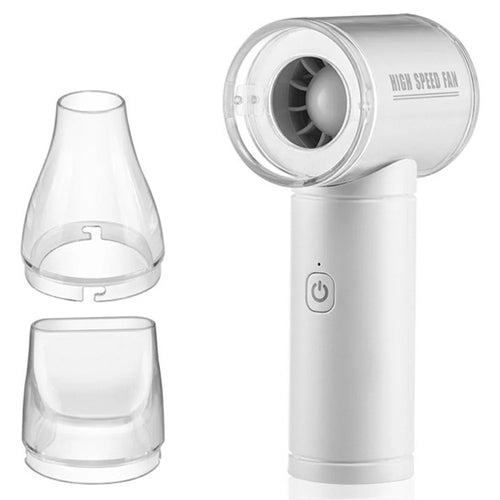 Portable 5 Speed Fan 20000 RPM Powerful Airflow Home Office Outdoor Mini Cooling Fan - White - 1