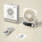 Portable Desk Fan Ultra Thin Rechargeable 3000mAh Handheld Wall Mountable Fan 199 Speed Settings - White - 3