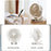 RD23 Clip On Fan Quiet Oscillating Desk Fan USB Rechargeable Air Circulating Electric Fan - White - 3