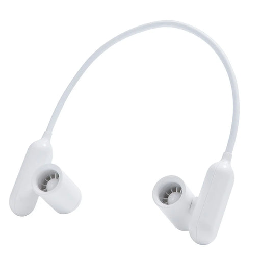 F93 USB Rechargeable Neck Fan 3 Speeds Hands Free Flexible Neck Hanging Turbine Fan - White - 1