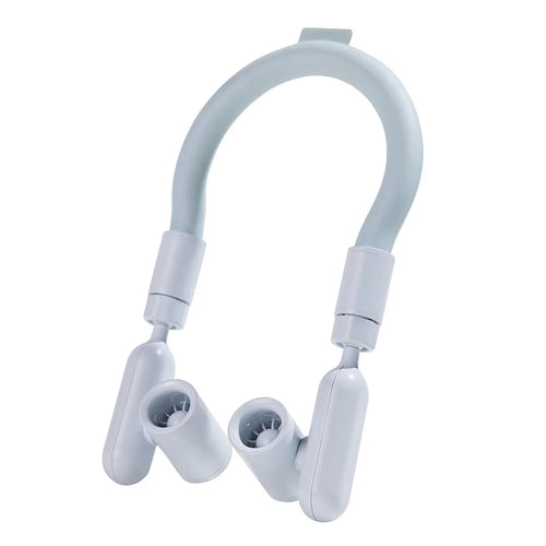 F94 Outdoor Sports Hands Free Neck Fan 3 Speeds Adjustable Flexible Cooling Neckband  - Blue - 1