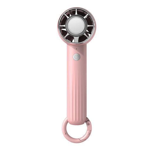 WT14 Mini Handheld Fan Portable 3 Speed Brushless Motor Mute Cooling Fan for Outdoor / Desktop Use - Pink - 1