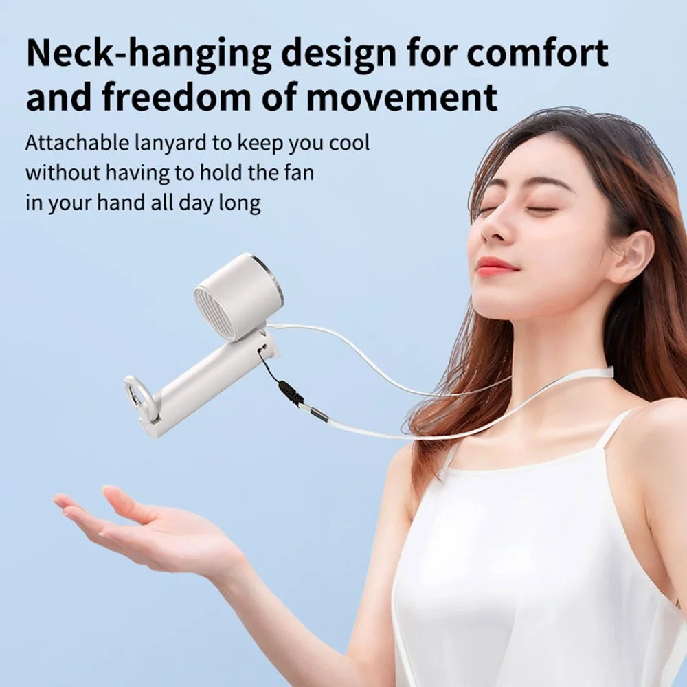 WT16 Handheld Fan Foldable Portable Low Noise Cooling Fan for Outdoor Travel Home Desktop Use - White - 4