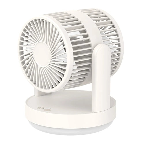 ZK04 Circulating Fan Portable Rechargeable 3 Speed Desktop Cooling Fan with Ambient Light - Beige - 1