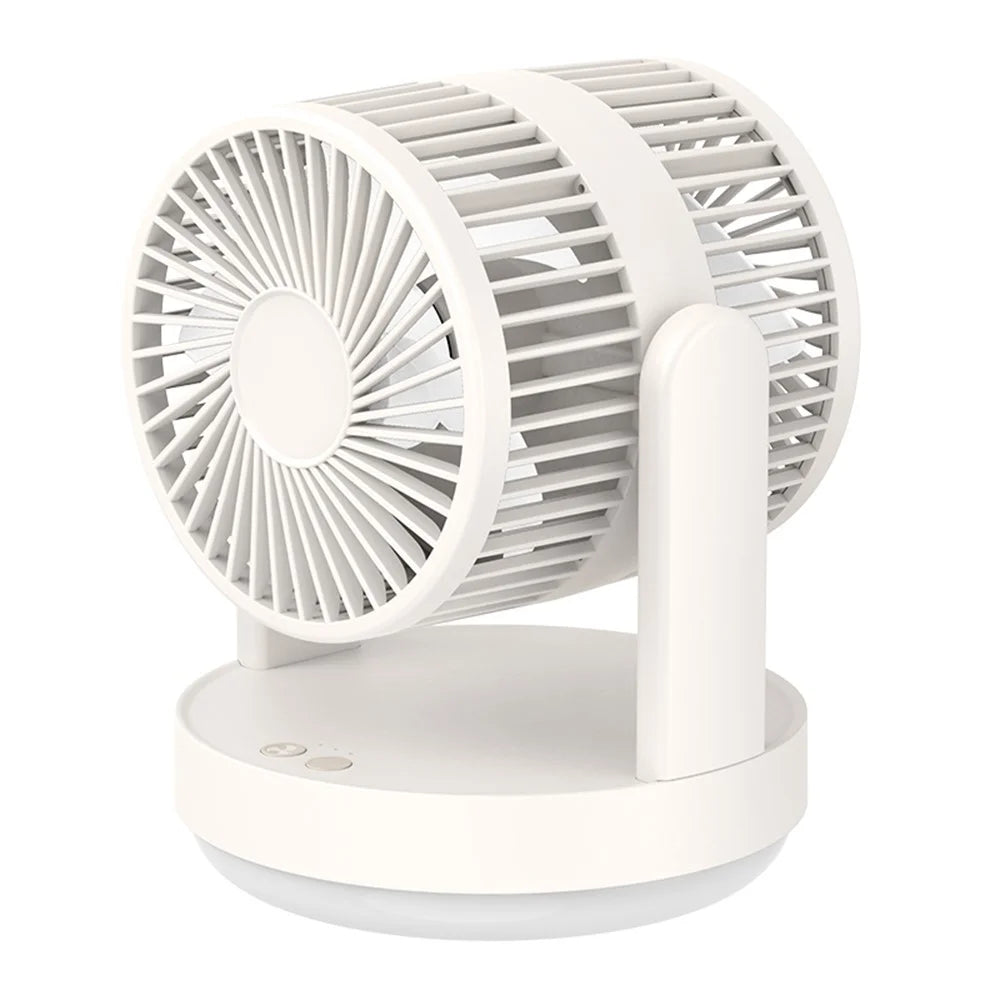 ZK04 Circulating Fan Portable Rechargeable 3 Speed Desktop Cooling Fan with Ambient Light - Beige - 1