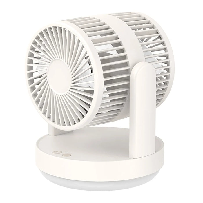 ZK04 Circulating Fan Portable Rechargeable 3 Speed Desktop Cooling Fan with Ambient Light - Beige - 1