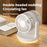 ZK04 Circulating Fan Portable Rechargeable 3 Speed Desktop Cooling Fan with Ambient Light - Beige - 2