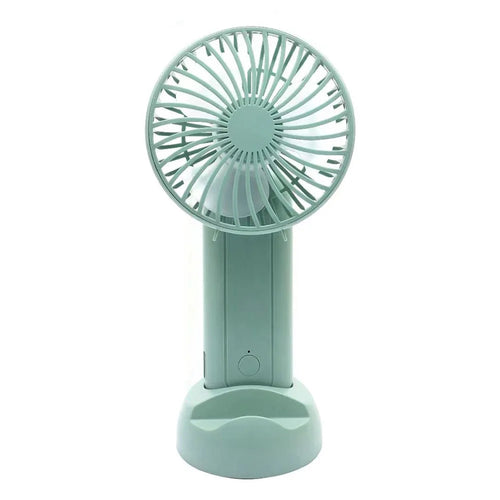 F30 Rotatable Handheld Fan Brushless Motor 4 Speed USB Rechargeable Cooling Fan - Green - 1