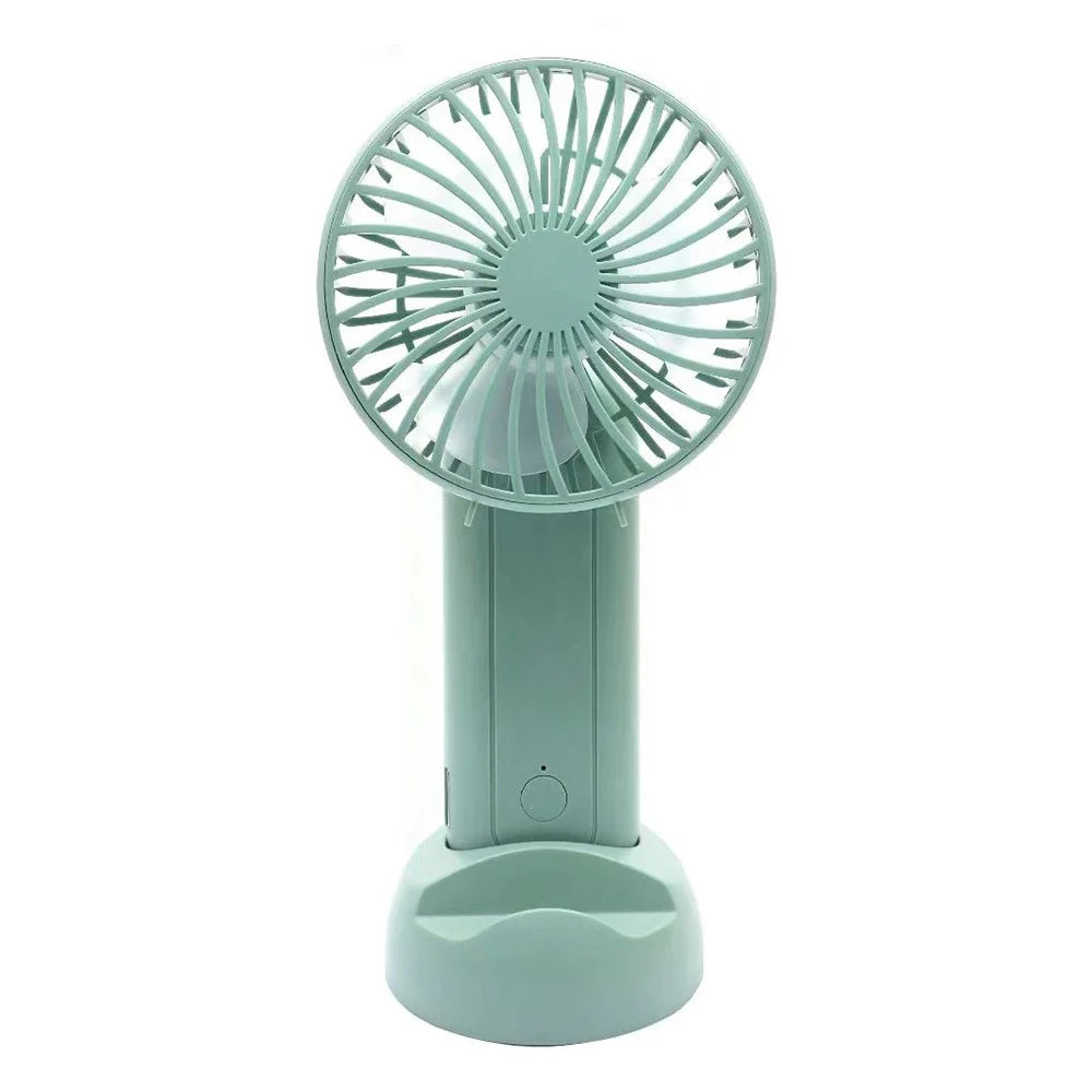 F30 Rotatable Handheld Fan Brushless Motor 4 Speed USB Rechargeable Cooling Fan - Green - 1