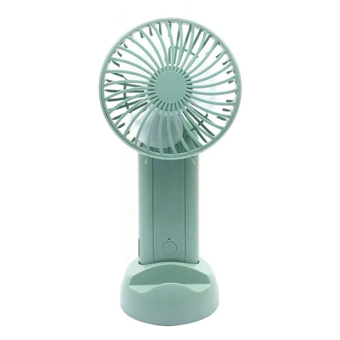F30 Rotatable Handheld Fan Brushless Motor 4 Speed USB Rechargeable Cooling Fan - Green - 1