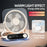 JF136 Desktop Fan Wide Angle Powerful Airflow Portable Hanging Desk Fan Cooler - Beige - 5