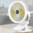F006 Clip On Desk Fan with Night Light 3 Speeds Adjustable Portable Hanging Fan for Camping Office - White - 1