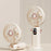 ZD01 LED Display Mini Handheld Fan 5 Speeds Adjustable Foldable Cooling Fan with Phone Holder - Beige - 1