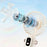 ZD01 LED Display Mini Handheld Fan 5 Speeds Adjustable Foldable Cooling Fan with Phone Holder - Beige - 4