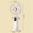 ZD01 LED Display Mini Handheld Fan 5 Speeds Adjustable Foldable Cooling Fan with Phone Holder - Beige - 7
