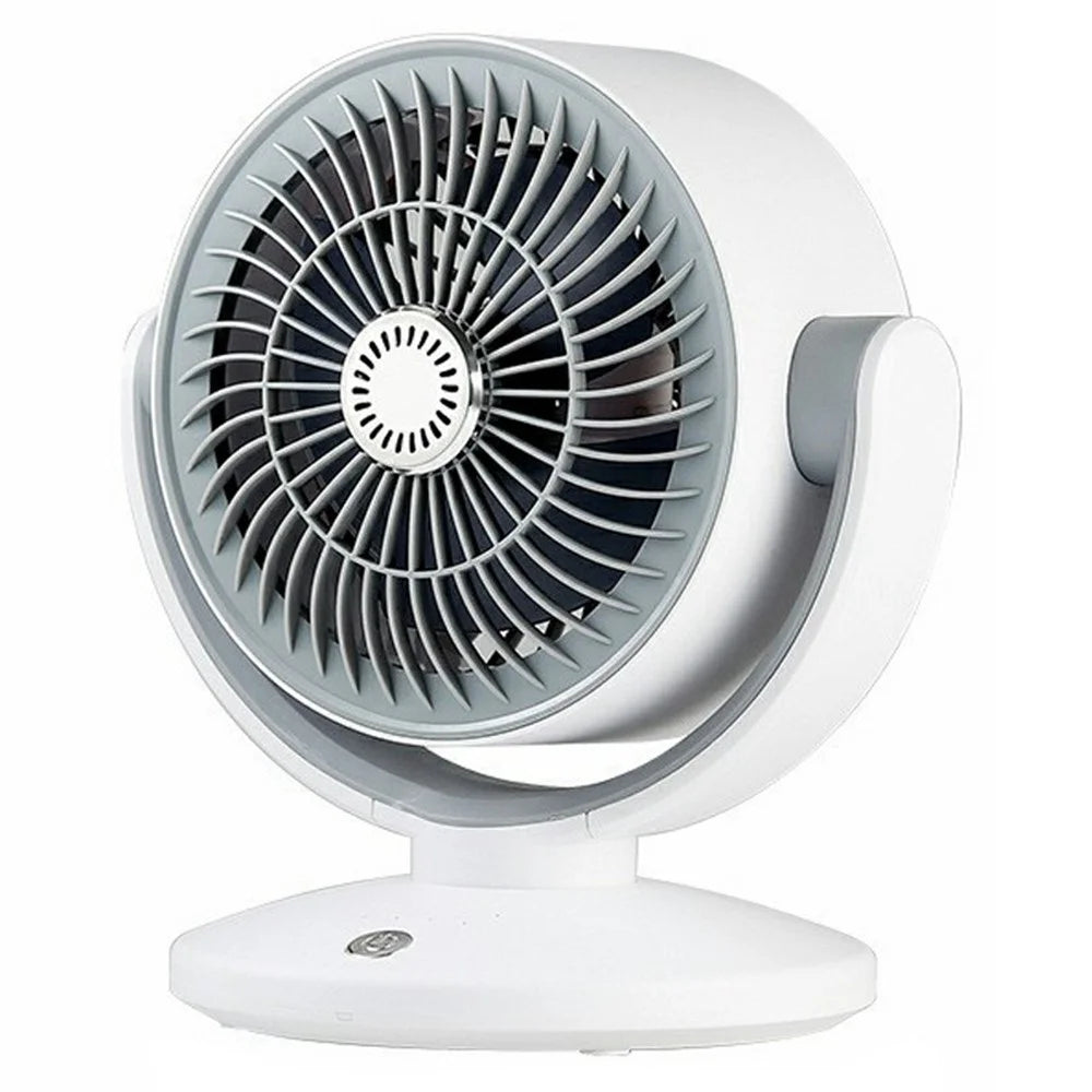 3 Speeds Adjustable Air Circulator Fan USB Rechargeable Automatic Oscillating Head Desk Fan - 1