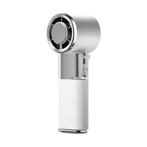 MF119 Handheld Fan with Retractable Cable Adjustable 100 Speeds USB Rechargeable Portable Cooling Fan - White - 1