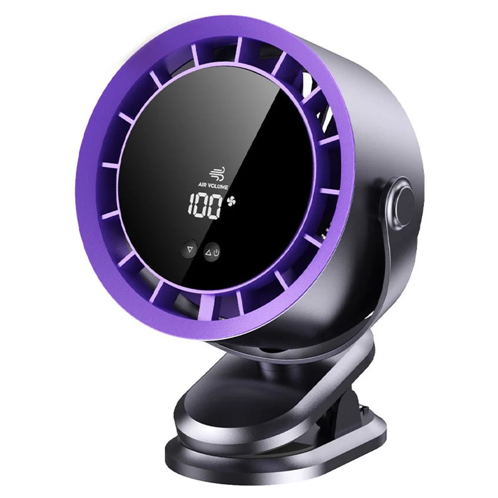 Desktop Fan 100 Speed Settings Circulation Cooling Fan Digital Display Turbo Wall Mounted Table Fan - Grey - 1