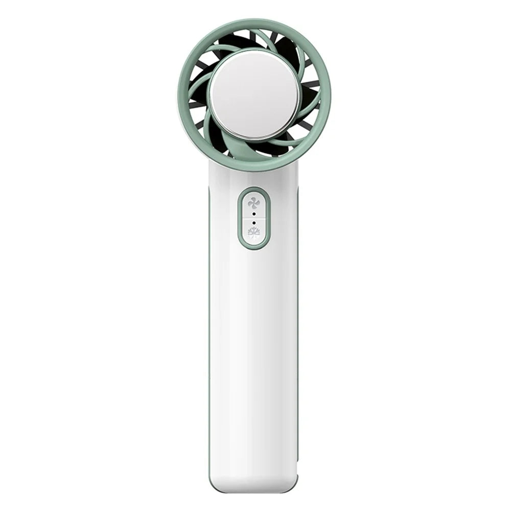 Portable USB Mini Fan Rechargeable 3600mAh Battery 3 Speed Settings Desktop Handheld Cooling Fan - White - 1