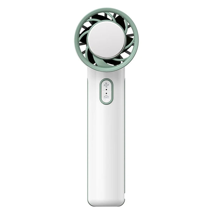 Portable USB Mini Fan Rechargeable 3600mAh Battery 3 Speed Settings Desktop Handheld Cooling Fan - White - 1