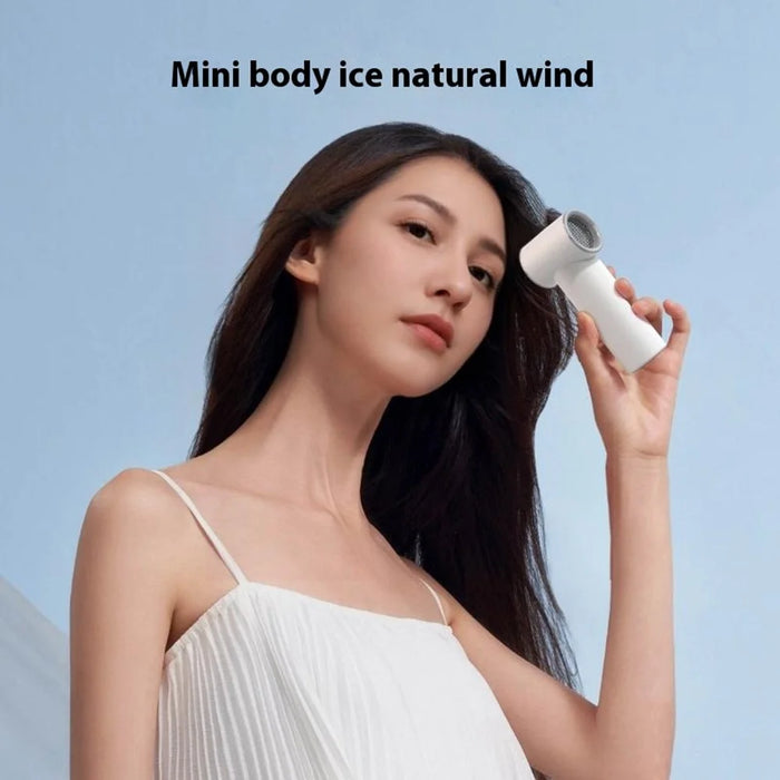 BL03 High Speed Turbo Handheld Fan Rechargeable 5 Gears Adjustable Mini Portable Desk Fan - White - 2