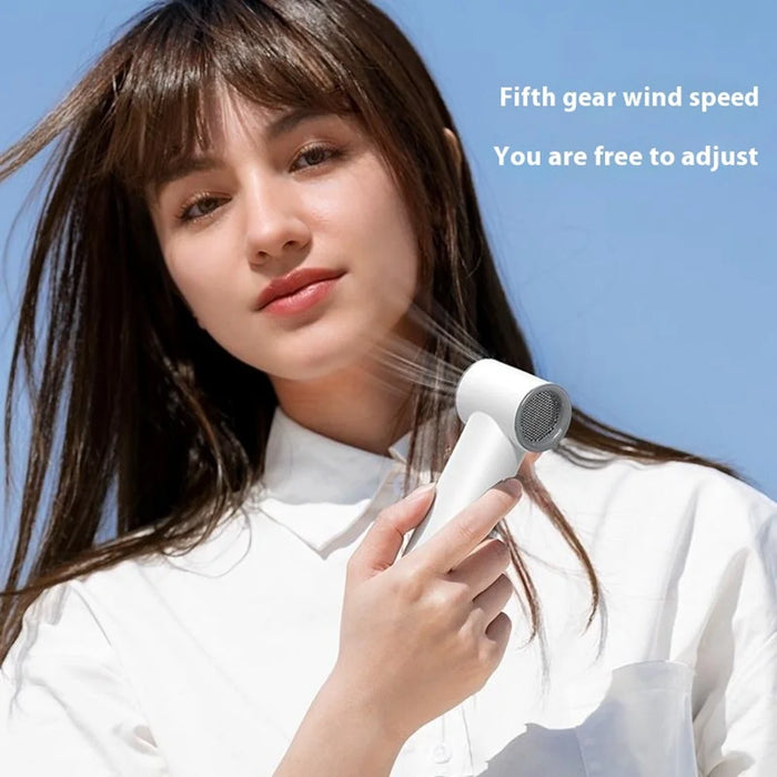 BL03 High Speed Turbo Handheld Fan Rechargeable 5 Gears Adjustable Mini Portable Desk Fan - White - 5